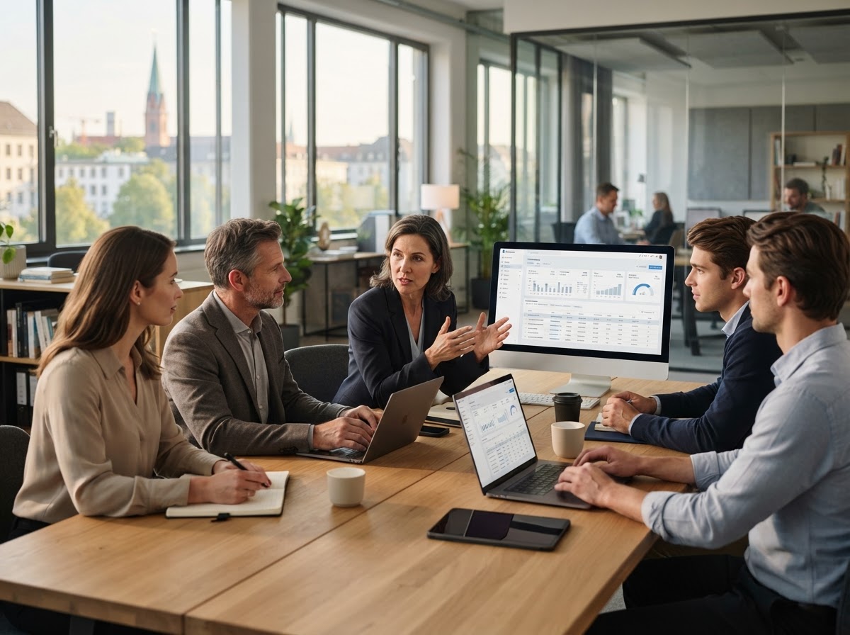 Taube Vermostein Team bei der Auswertung von Marktdaten